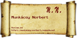 Munkácsy Norbert névjegykártya